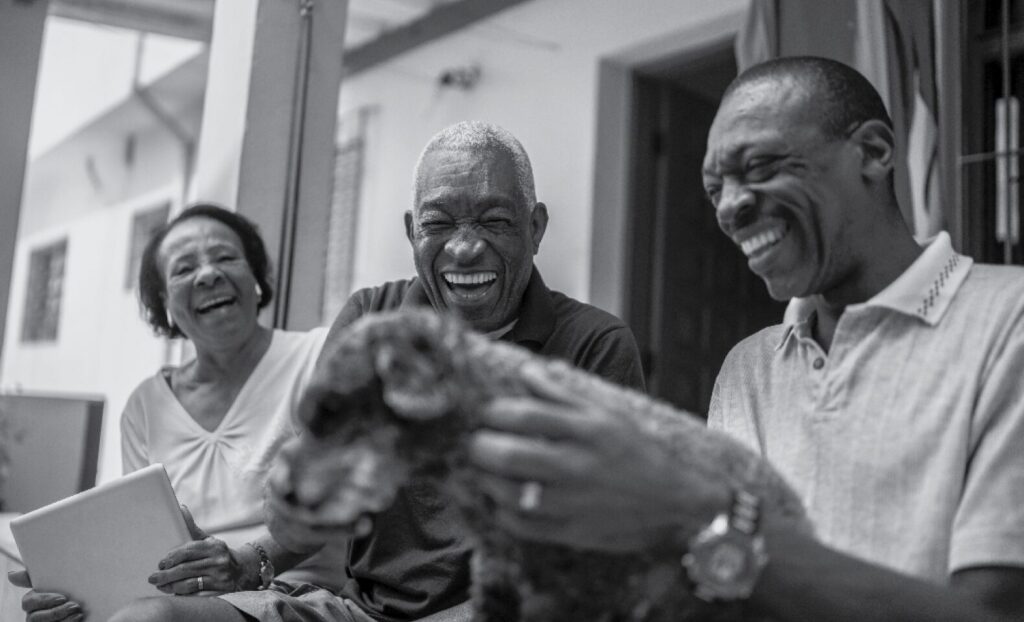 African American Seniors with Pets